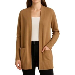 Aritzia Sunday Best Brown Merino Wool Alpaca Cardigan Sweater Small